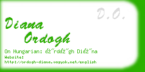 diana ordogh business card